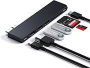 Satechi 7-in-1 USB-C Slim Multiport Adapter with Ethernet - Silver