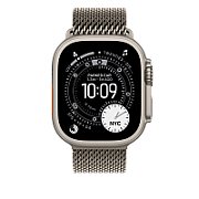 Apple Watch 49mm Loop:  Natural Titanium Milanese Loop - Small