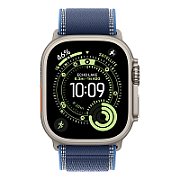Apple Watch Ultra 3 GPS + Cellular 49mm Natural Titanium Case with Blue/Bright Blue Trail Loop - S/M