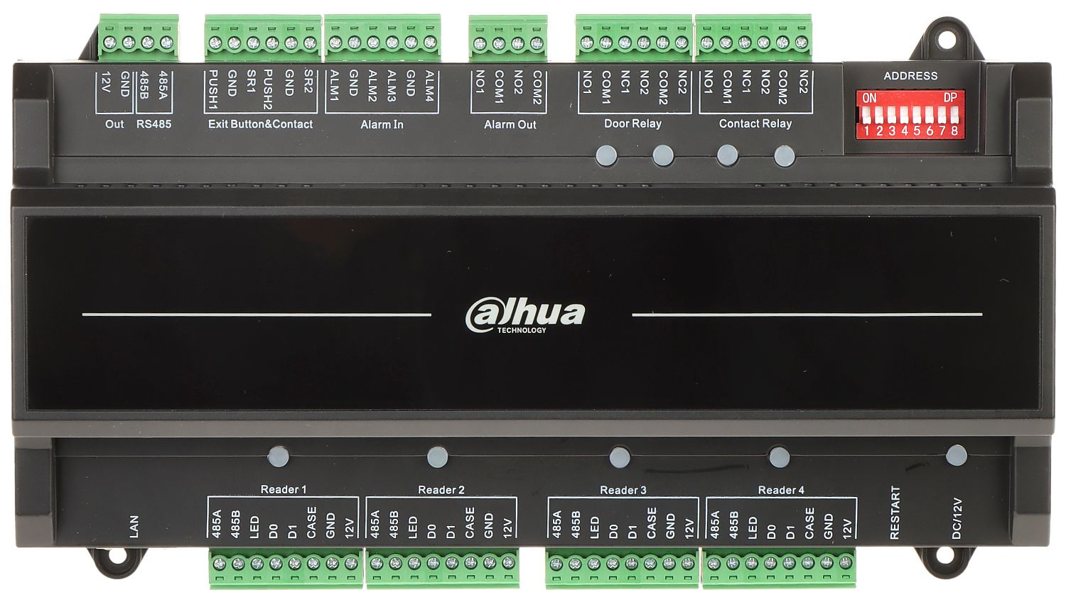 Centrala de control Dahua ASC2202B-D Controller 2-door 2-way, TCP/IP, RS-485 si Wiegand 26/34, PoE
