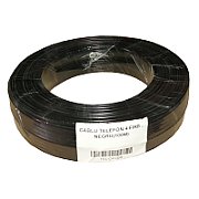 Cablu telefon 4 fire, negru (100m)