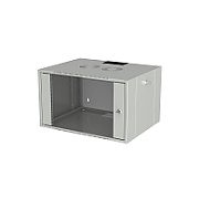 Rack 19'' 4U 580x600, de perete, dezasamblat, usa fata sticla, laterale detasabile, 60kg, seria D-WALL META, DECKRO