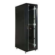 Rack 19'' 42U 800x1000, de podea, usa fata si spate perforate, panouri laterale detasabile si securizate, dezasamblat, capacitate 1000kg, negru RAL 9004, DATEUP