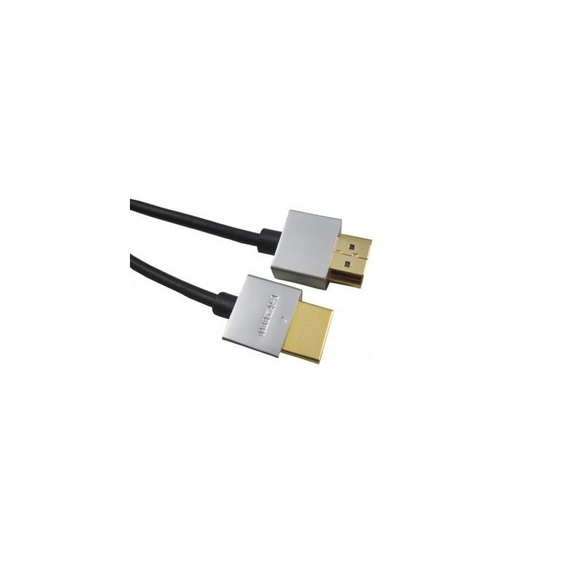 Cablu HDMI plat, Slim, High Speed Ethernet, V2.0, 4K@60hz, conectori auriti, 0.5m, PremiumCord