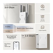 TP-Link BE3600 Network transmitter & receiver White 2500 Mbit/s