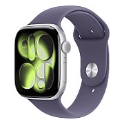 Apple Watch S11 Cellular 46mm Silver Aluminium Case with Purple Fog Sport Band - S/M