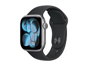 Apple Watch Series 11 space grey aluminium 42mm 4G black sport band Size M/L