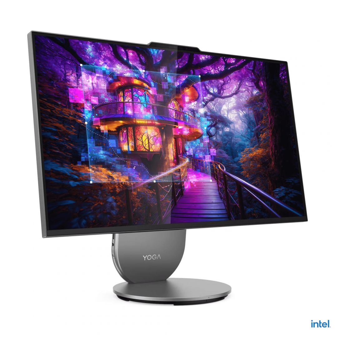 All-In-One Lenovo Yoga 27IAH10, 27 inch 2560 x 1440, Intel Ultra 9 285H (16 C / 16 T, 2.5 GHz - 5.4 GHz), 32 GB RAM, 1 TB SSD, NVIDIA GeForce RTX 4050 6 GB, Free DOS