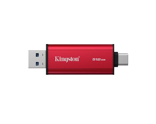 KINGSTON 512GB Dual USB-A/C Portable SSD Up to 1050MB/s USB 3.2 Gen 2