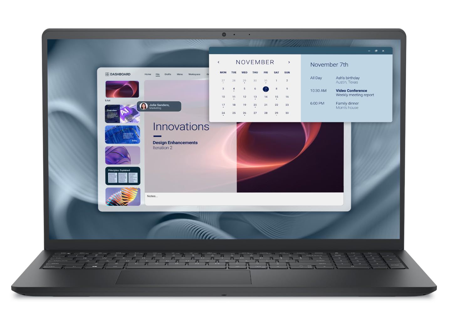 Laptop Dell Pro 15 Essential PV15250, 15.6 inch 1920 x 1080, Intel 1334U (10 C / 12 T, 1.3 GHz - 4.6 GHz, 12 MB cache, 55 W), 8 GB DDR5, 512 GB SSD, Intel Graphics, Windows 11 Pro, Tastatura English International, Carbon Black