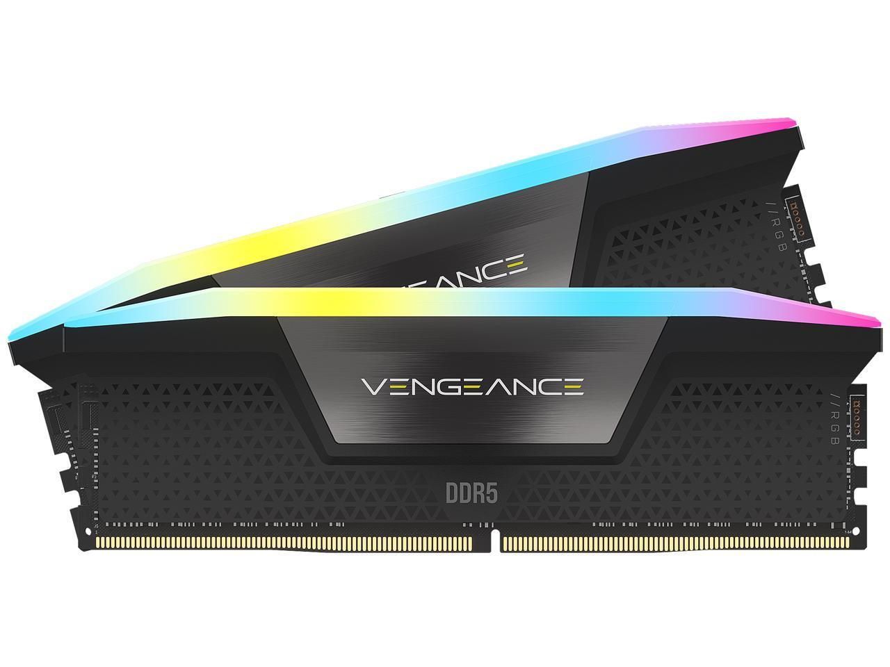 Vengeance RGB, 16GB, KIT 2 x 8GB, DDR5, 5200MHz, C40, 1.25V, Intel XMP, Negru