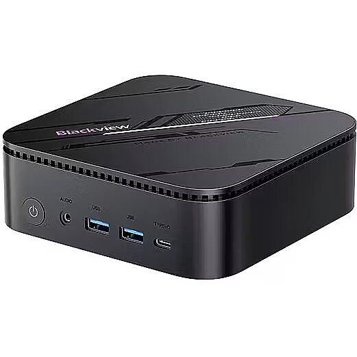 Desktop PC Blackview MP100 Pro Mini, Intel Core i9 -12900H (14 C / 20 T, 5.0 GHz, 24 MB cache), 16 GB RAM, 512 GB SSD, Fara unitate optica, Intel Iris Xe Graphics, Windows 11 Pro