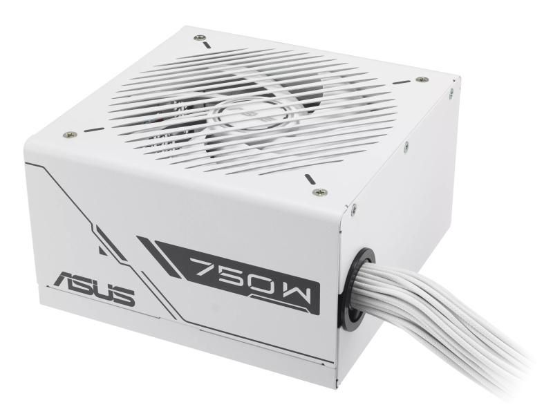 ASUS Prime 750W Bronze White Edition. Total power: 750 W, AC input voltage: 100 - 240 V, Power Factor Correction (PFC) type: Active.  Motherboard power connector: 20+4 pin ATX, Motherboard power cable length: 60 cm, SATA power cable length: 120,400 mm. Purpose: PC,  Power supply unit (PSU) form