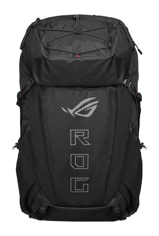 ASUS ROG Archer ErgoAir. Backpack type: Gaming backpack, Product main colour: Black, Coloration: Pattern. Width: 350 mm, Depth: 210 mm, Height: 540 mm. Material: EVA (Ethylene Vinyl Acetate), Lycra, Nylon