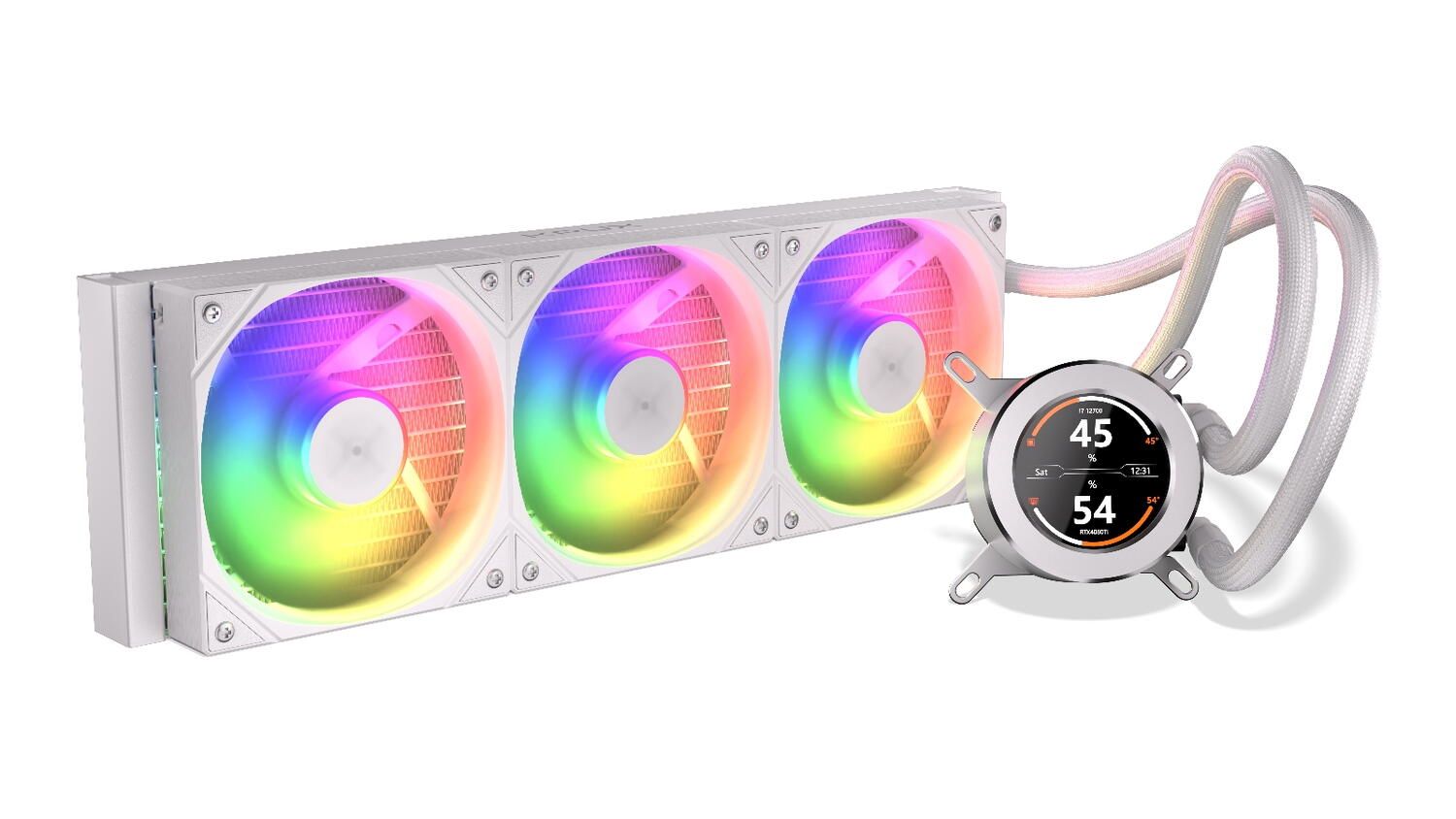 HydroGlance 360 ​​ARGB LCD, Racire cu lichid, AIO 360mm, Intel/ AMD, Alb