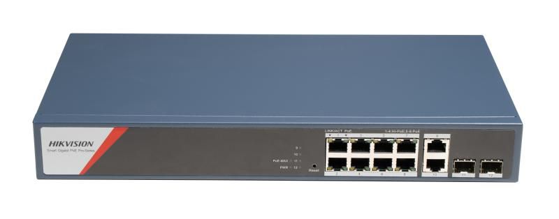 Hikvision DS-3E1512HP-SI-8P2T2F switch-uri Gestionate Gigabit Ethernet (10/100/1000) Power over Ethernet (PoE) Suport Albastru