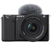 Aparat foto Mirrorless Sony Alpha ZV-E10, 24.2MP, 4K, Negru + Obiectiv 16-50mm mk2