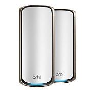 NETGEAR Orbi 970 Series Quad-Band WiFi 7, 2-Pack Quad-band (2.4 GHz / 5 GHz-1 / 5 GHz-2 / 6 GHz) Wi-Fi 6 (802.11ax) Gri 3 Intern