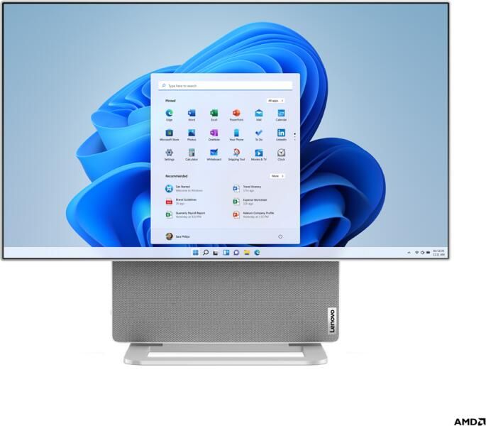 All-in-One Lenovo IdeaCentre AIO 24ARR9 23.8  FHD (1920x1080) IPS Anti-glare 250nits, 100Hz, 99% sRGB, hardware low blue light, 3-side borderless, non-touch, AMD Ryzen™ 5 7535HS (6C / 12T, 3.3 / 4.55GHz, 3MB L2 / 16MB L3), video Integrated AMD Radeon™ 660M Graphics, RAM 1x 16GB SODIMM DDR5-4800 Two