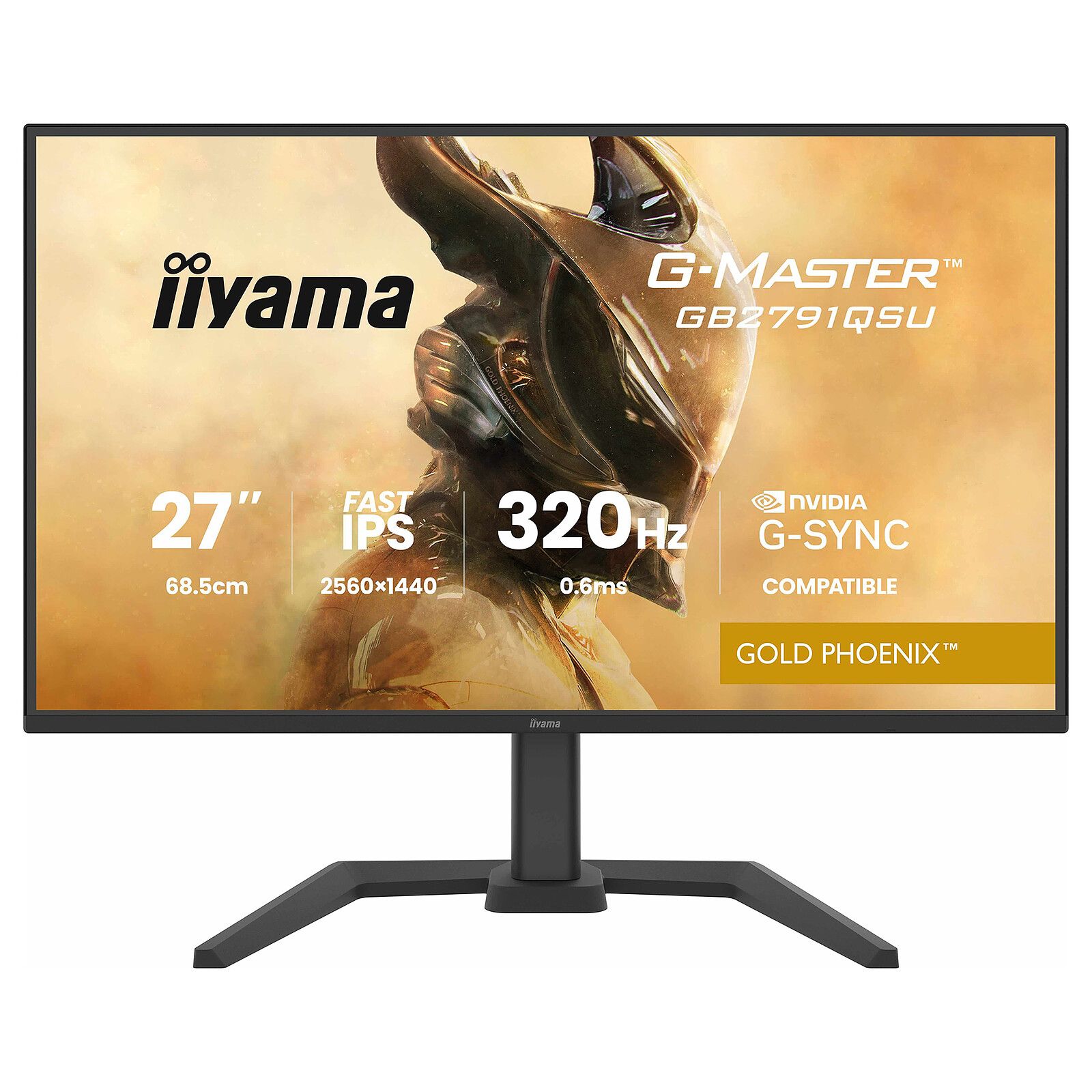 IIYAMA Monitor LED GB2791QSU-B1 G-MASTER 27  Fast IPS, 2560x1440 320Hz, 16:9, 350cd, 0.6ms, HDMI, DP, USB HUB, Full Ergo