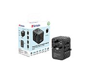 Adaptor universal Verbatim UTA-05, Travel, 65WGaN3, 2 x USB-C PD & QC 4+ & 2 x USB-A ports