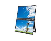 Dual monitor portabil Esentials Verbatim 15.6 FHD Dual Full HD Screens (1920  1080 each), IPS, 16:9