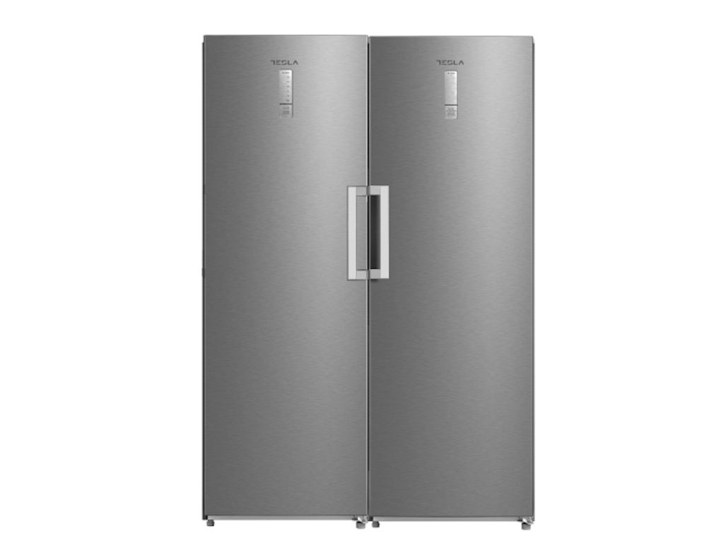Frigider cu 1 usa Tesla RS3600FMX, 362L, E, H185Total No Frost, display ext, LED, usa rever, Inox