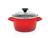 Oala 3.5l cu capac sticla Granit Induction Metalac email/20cm/3.5l