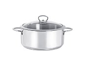 Cratita 4.8l cu capac din sticla Kulinaria Metalac inox/24cm/4.8l