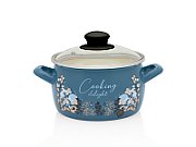 Oala 2.2l cu capac sticla Cooking Delight Metalac email/16cm/2.2l