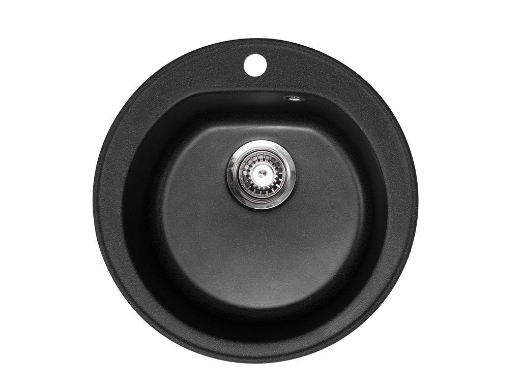 Chiuveta X Granit Venera ft510 negru510 mm, sifon 90 mm, granit