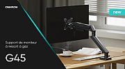 ONKRON Desk Mount for Monitor 13 - 32 , max 8 kg, tilt-swivel, with rotation