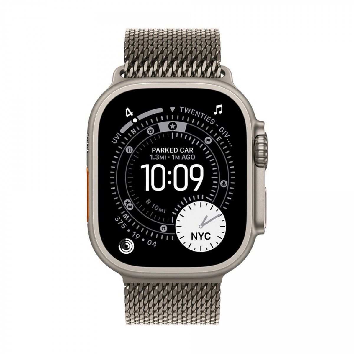Apple Watch Ultra 3Â GPS + CellularÂ 49mmÂ Natural Titanium Case with Natural Titanium Milanese Loop - Small