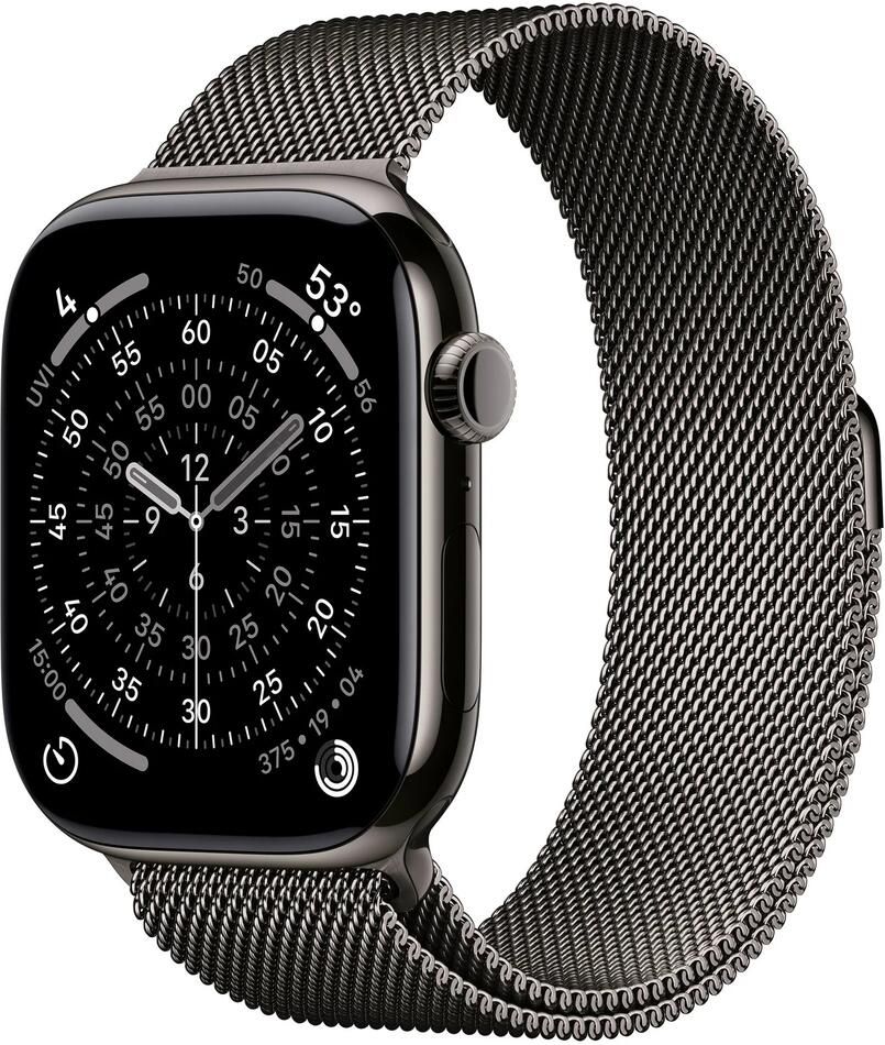 Apple Watch Series 11Â GPS + Cellular 46mmÂ Slate Titanium Case with Slate Milanese Loop - M/L