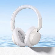 CASTI Baseus Bowie Bass BH1 Lite Wireless Noise Cancelling, over ear, 40mm Dynamic Drivers, autonomie 80 ore, microfon pe casca, conectare prin Bluetooth 6.0, alb  A0203C02  (timbru verde 0.18 lei) - 6953156299290