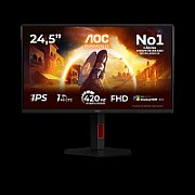Monitor AOC 24.5  25G4KUR, Diagonal (inch): 24.5, Diagonal (cm): 62, Aspect ratio: 16:9, Panel: Fast IPS, Resolution: 1920x1080, Refresh Rate: 420Hz, Response time GtG: 1ms, Response time MPRT: 0.3ms, Brightness (max): 350 cd/m², Contrast (static) : 1000:1, Viewing angle: 178/178, Color Gamut Type