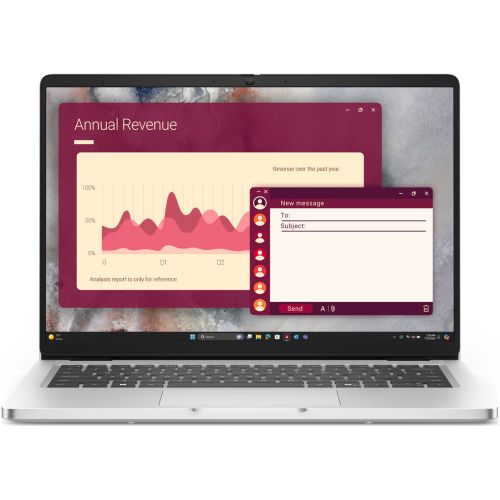 Laptop Dell Pro 14 PC14250, 14 inch 1920 x 1200, Intel 235U (12 C / 14 T, 2.0 GHz - 4.9 GHz, 12 MB cache, 15 W), 16 GB DDR5, 1 TB SSD, Intel Graphics, Windows 11 Pro