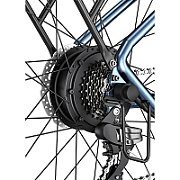 Bicicleta electrica Ulzomo Metro 26 E-bike, 250W, 36V 17Ah, autonomie 100km, viteza maxima 25km/h, Blue, 26''