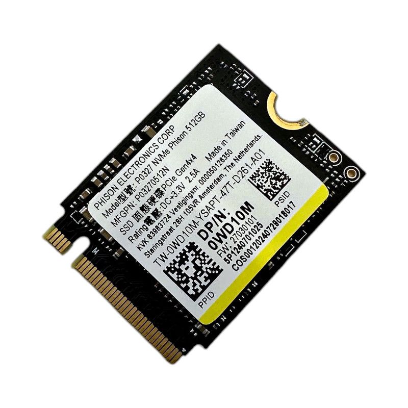 P03270512N Phison 512GB NVMe PCIe Gen4x4 M.2 2230 SSD Drive