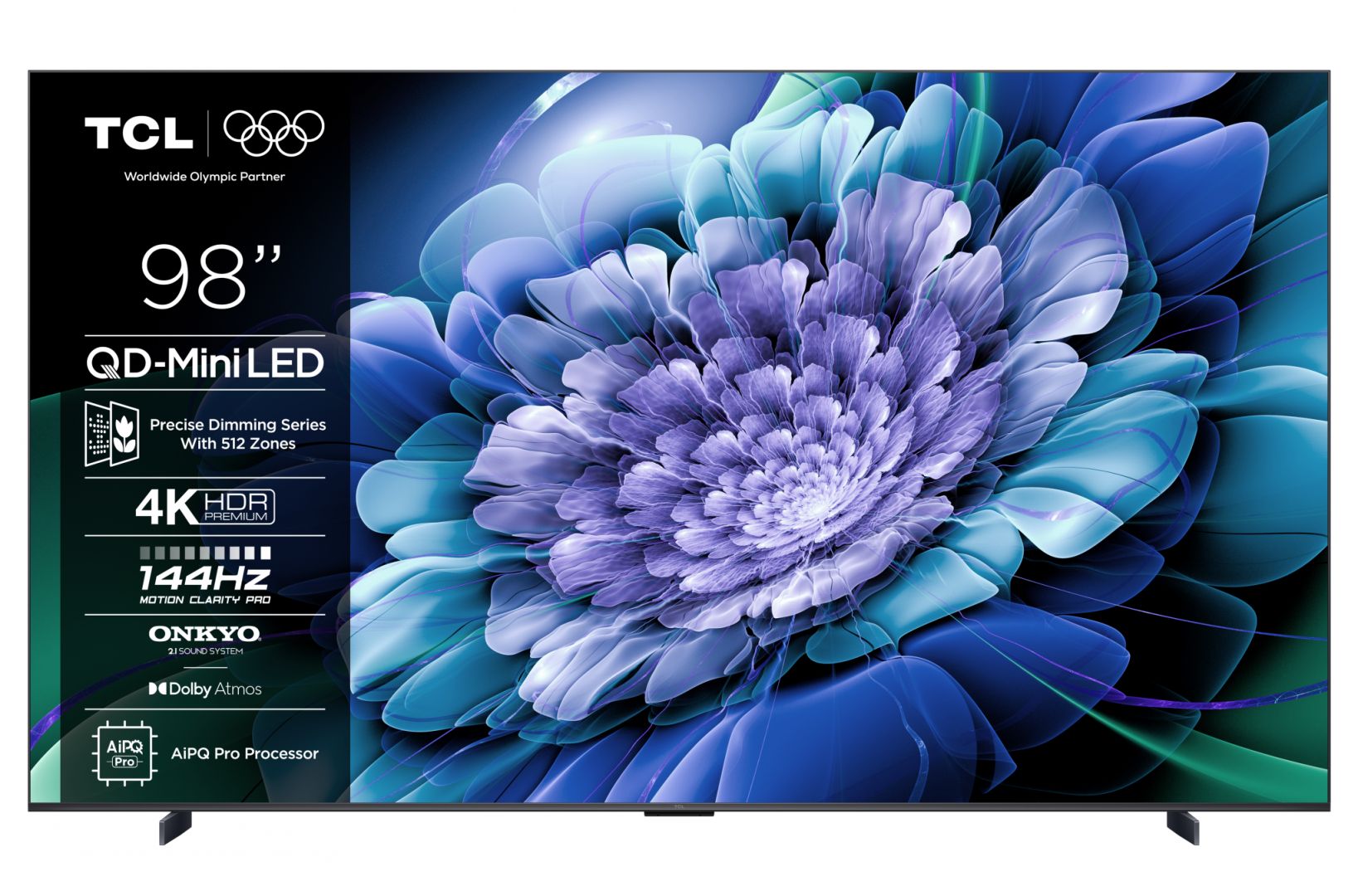 Televizor TCL MiniLed 98C61K, 248 cm, Smart Google TV, 4K, 120Hz