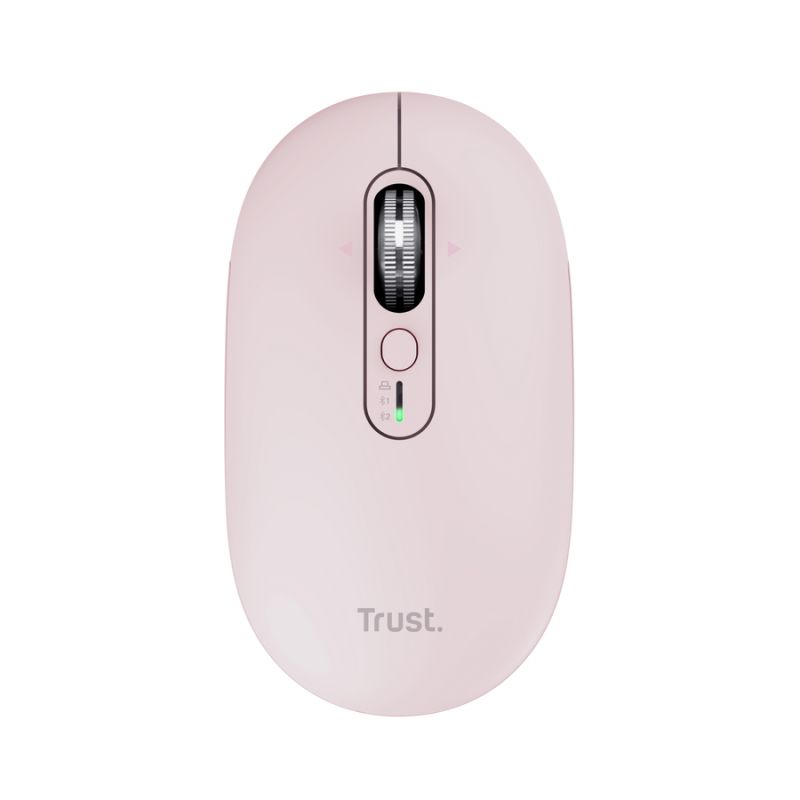 Mouse wireless Trust Seron Hyperscroll, 7 butoane, rezolutie maxima 3200 DPI, roz