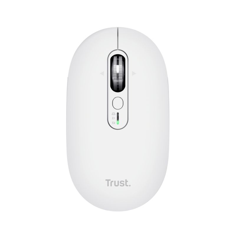 Mouse wireless Trust Seron Hyperscroll, 7 butoane, rezolutie maxima 3200 DPI, alb