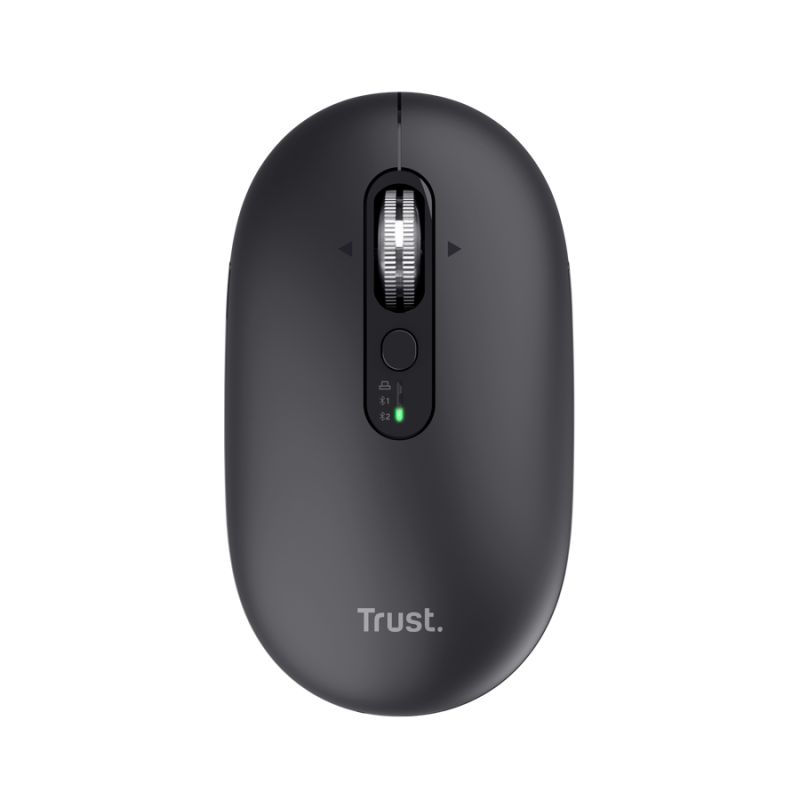 Mouse wireless Trust Seron Hyperscroll, 7 butoane, rezolutie maxima 3200 DPI, negru