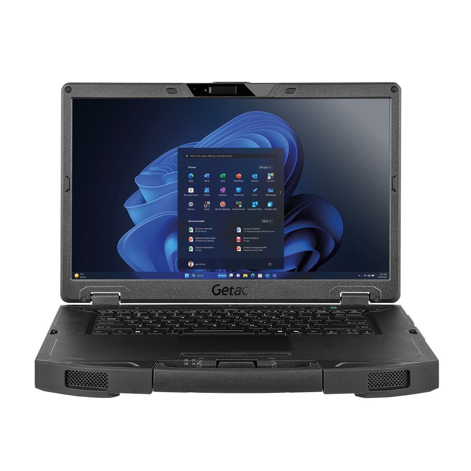 Getac S510G1, 39.6 cm (15,6''), Full HD, QWERTZ (DE), GPS, Camera, USB, RS232, BT, Ethernet, Wi-Fi (Wi-Fi), 4G, SSD, Win. 11 Pro