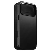 NOMAD Modern Leather Folio - skórzane etui do iPhone 17 Pro Max kompatybilne z MagSafe  skóra Horween (black) [go]