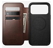 NOMAD Modern Leather Folio - skórzane etui do iPhone 17 Pro Max kompatybilne z MagSafe  skóra Horween (rustic brown) [go]