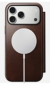 NOMAD Modern Leather Folio - skórzane etui do iPhone 17 Pro Max kompatybilne z MagSafe  skóra Horween (rustic brown) [go]