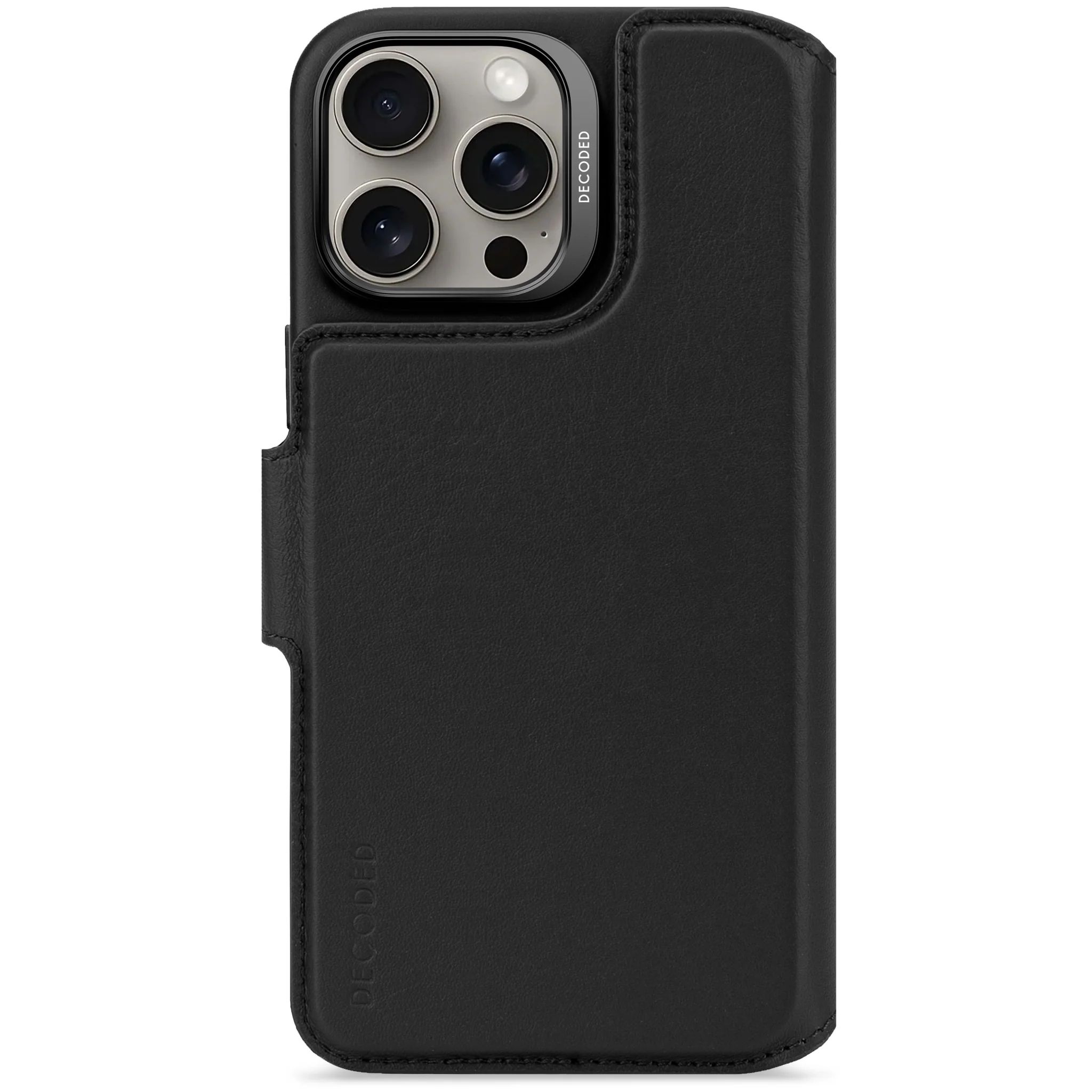Decoded Leather Detachable Wallet - skórzana obudowa ochronna do iPhone 17 Air kompatybilna z MagSafe (black)