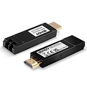 Extender Lindy fibra optica, distanta maxima 300m, latime de banda suportata 10.2Gbps, rezolutie maxima 3840x2160@60Hz 4:2:0 8bit, negru