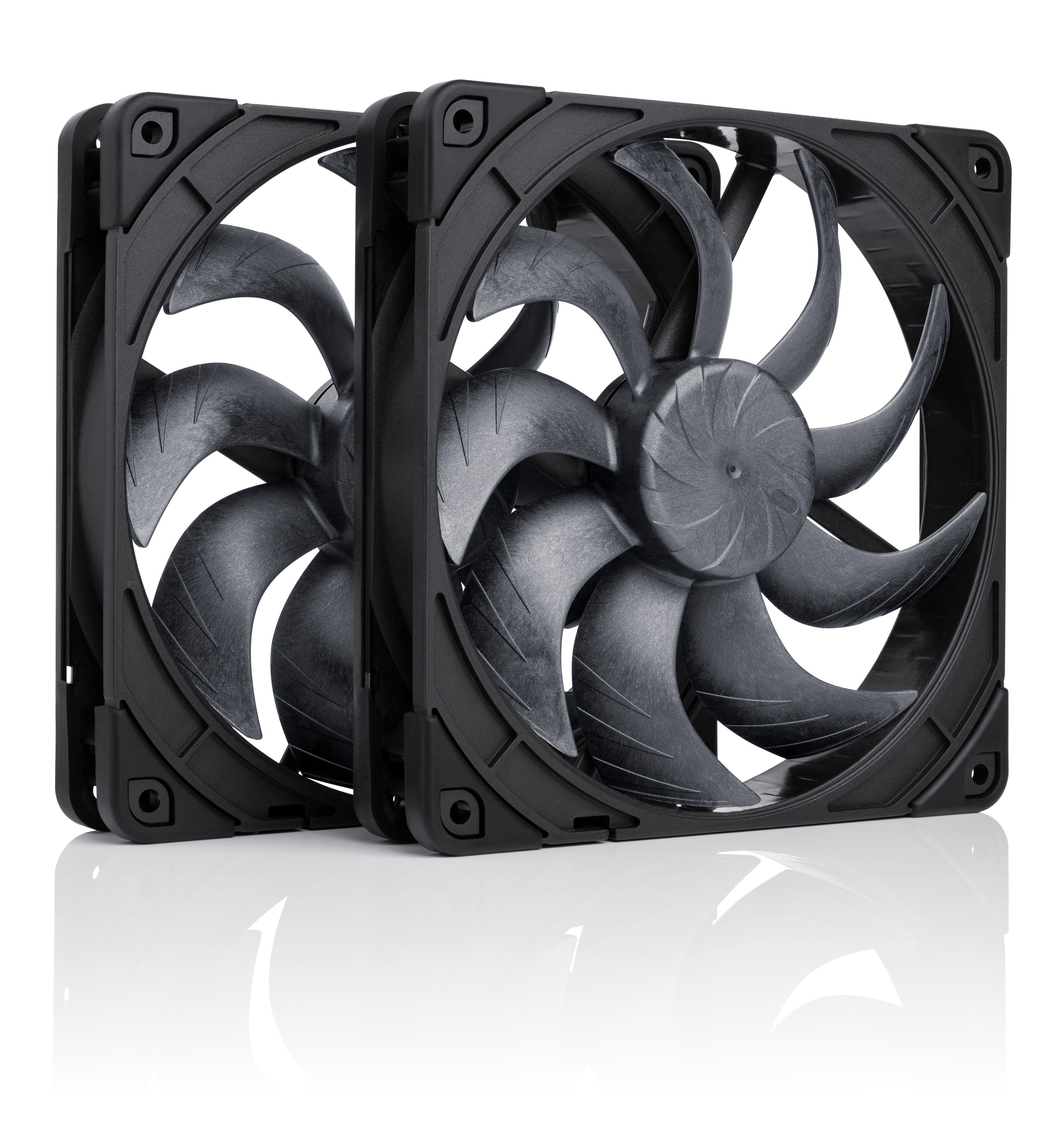 NOCTUA NF-A14x25 G2 PWM Sx2-PP chromax.black,140mm dual fan set